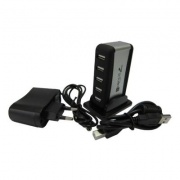 Концентратор USB 2.0 Lapara LA-UH7315 7x port Black с блоком питания черный