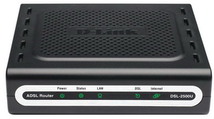 Модем-Роутер D-Link DSL-2500U/BRU/DB ADSL2+ Ethrnet w/splitter, Annex B (для цифр АТС)