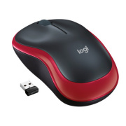 Мишка Logitech M185 Cordless Black/Red USB (910-002240)