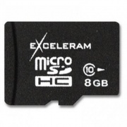 Карта пам'яті 8 Gb microSDHC, eXceleram, Class 10  (без адаптера)